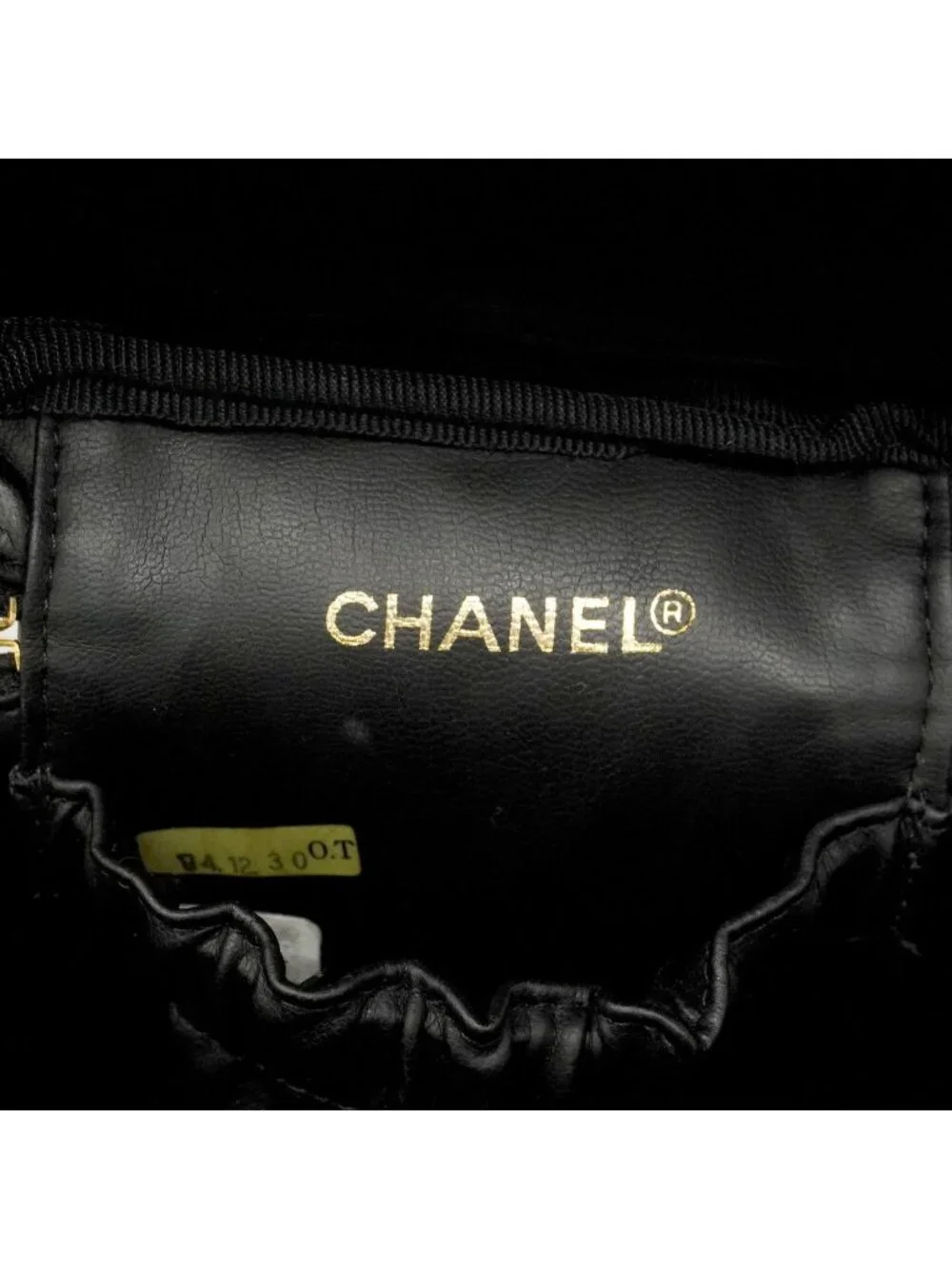 Chanel Vanity Bag Bicolor Lambskin Black Gold